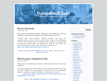 Tablet Screenshot of dumpshock.com